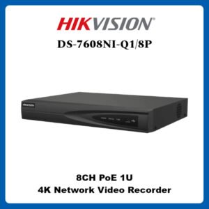 NVR 8 channels 4K 1U avec 8 Ports PoE – HIKVISION DS-7608NI-Q1/8P