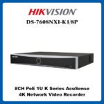 NVR 8 channels AcuSense 4K série K 1U avec 8 Ports PoE – HIKVISION DS-7608NXI-K1/8P