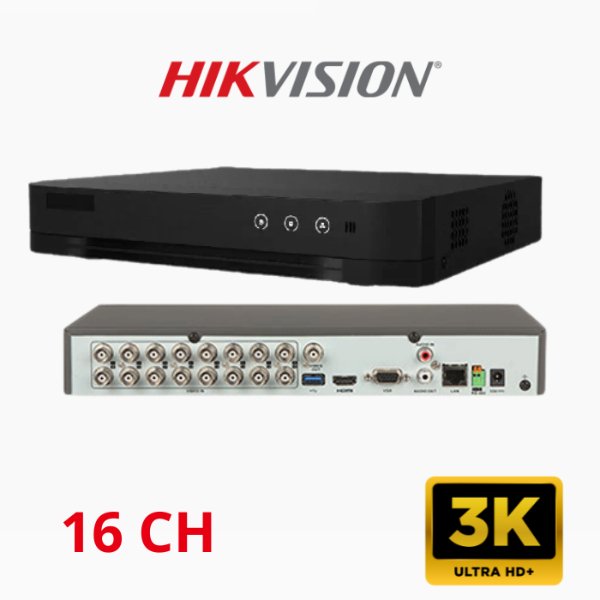 DVR 16 channels 1080p 1U H.265 AcuSense – HIKVISION iDS-7216HQHI-M1/S