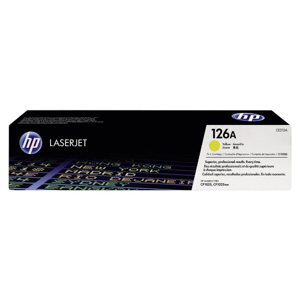 Toner HP 126A Jaune (1000 pages à 5%) – HP 126A (CE312A) – Jaune (Copy)