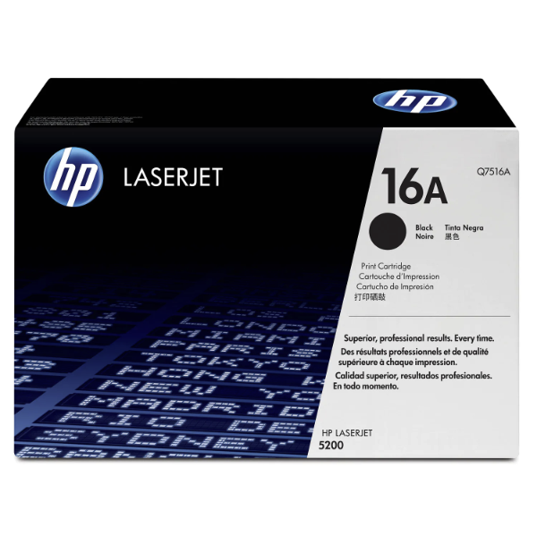 Toner HP 16A Noir (12000 pages à 5%) – HP 16A (Q7516A) – Noir (Copy)