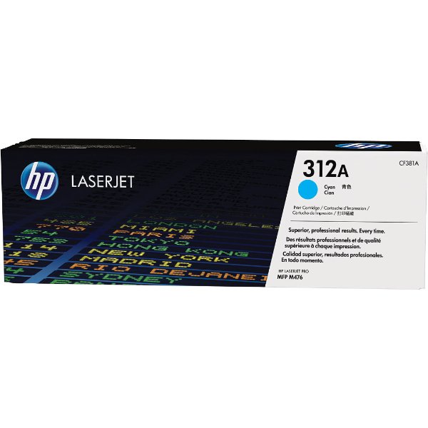 Toner HP 312A Cyan (2700 pages à 5%) – HP 312A (CF381A) – Cyan (Original)