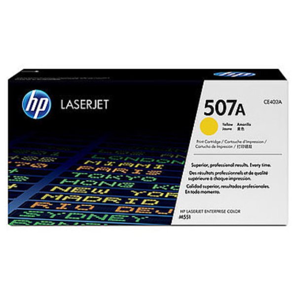 Toner HP 507A Jaune (6000 pages à 5%) – HP 507A (CE402A) – Jaune (Original)