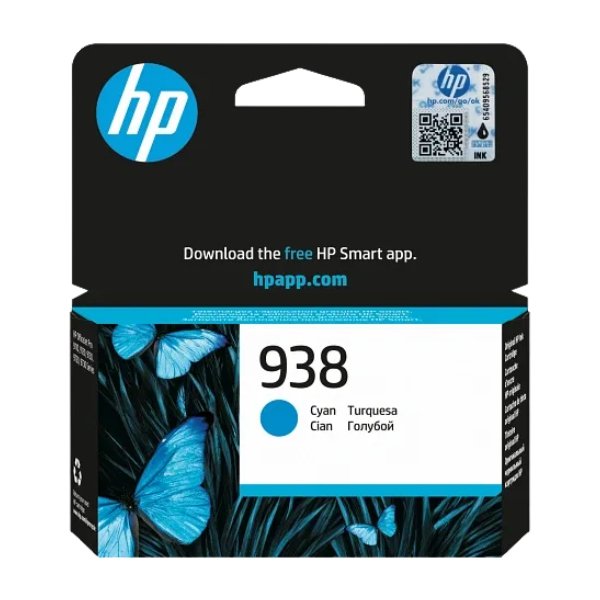 Cartouche HP 938 Cyan – 800 pages – HP 938 Cyan (4S6X5PE)