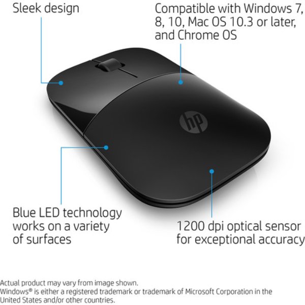 Souris sans fil – ambidextre – capteur optique – 2 boutons – HP Z3700 Vrac (Original)