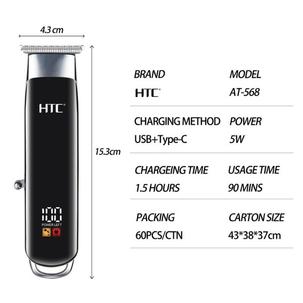 Tondeuse sans fil rechargeable – HTC AT-568