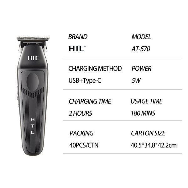 Tondeuse sans fil rechargeable – HTC AT-570