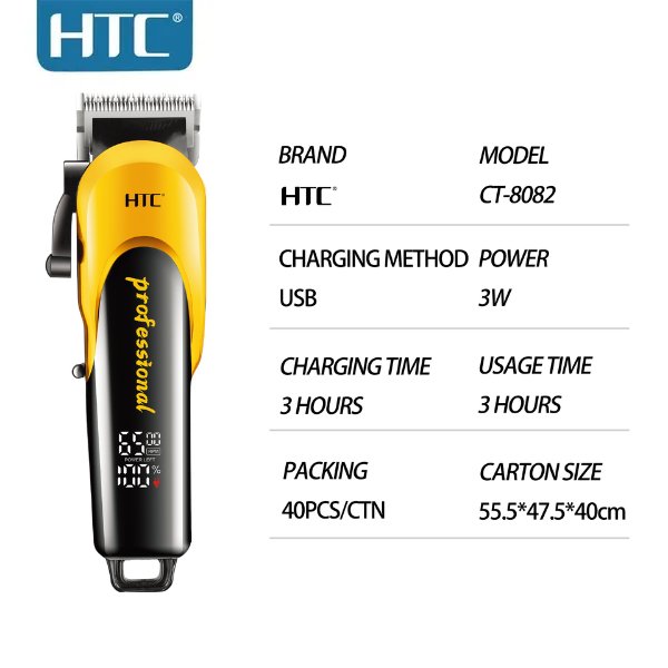 Tondeuse sans fil rechargeable – HTC CT-8082