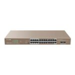 Switch 24 ports Gigabit 10/100/1000 Mbps PoE+ (+ 2 ports SFP 1 Gbit/s) | rackable, non – IP-COM G1126P-24-410W