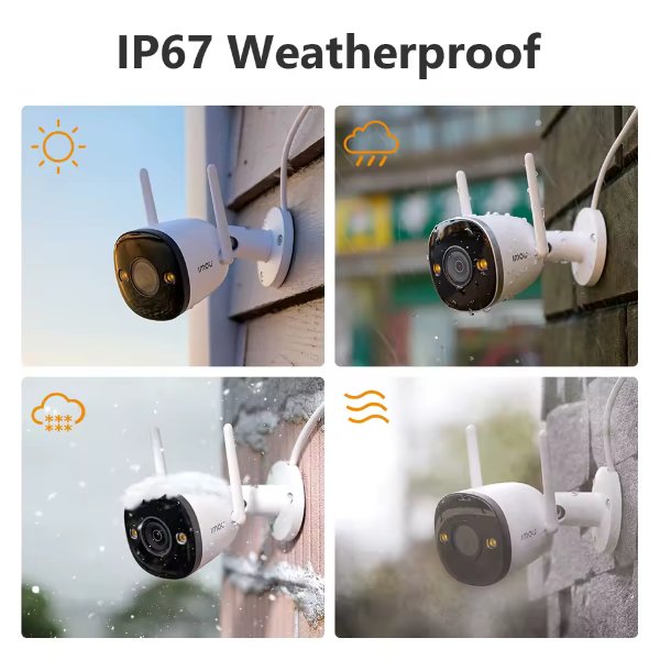 Imou – Caméra IP Wifi extérieur 5MP | Détection de présence humaine | Vision nocturne – Imou Bullet 2E 3K (5MP)