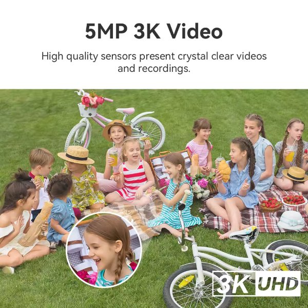 Imou – Caméra IP Wifi extérieur 5MP | Image 5MP 3K | Prise en charge du Wi-Fi 6 | Vision – Imou Bullet 3 3K (5MP)
