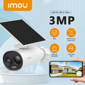 Imou – Caméra IP Wi-Fi extérieur 3MP | Image QHD 2 000 mAh et grande batterie intégrée et – Imou Cell 3C 2K (3MP)