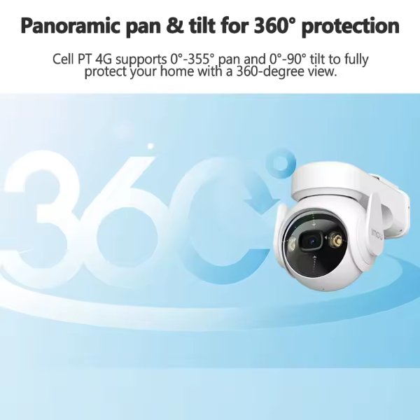 Imou – Caméra IP Wi-Fi extérieur 3MP | Image 3K QHD et vision nocturne intelligente et – Imou Cell PT Wi-Fi 2K (3MP)