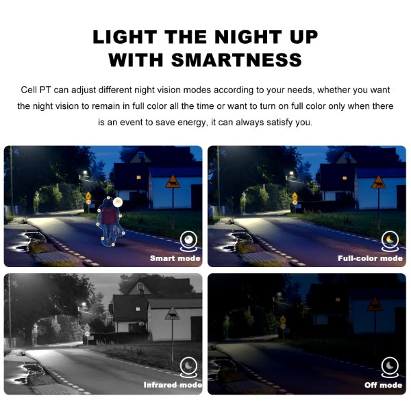 Imou – Caméra IP 4G extérieur 3MP | Image 3K QHD et vision nocturne intelligente et – Imou Cell PT 4G 2K (3MP)