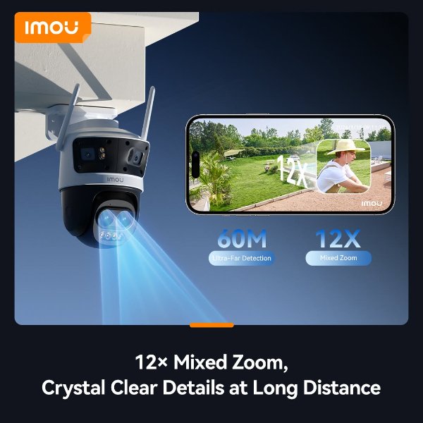 Imou – Caméra IP Wi-Fi extérieur 13MP | Appareil photo à zoom quadruple objectif | Clarté – Imou Cruiser Pano Z (13MP)