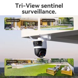 Imou – Caméra IP Wi-Fi extérieur à triple objectif 3+3+5MP | Sentinelle Tri-View, des – Imou Cruiser Triple (11MP)