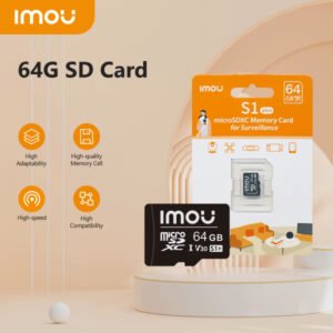 Imou – Carte Mémoire Micro SD 64Gb, pour des enregistrements vidéo en Full HD, la vidéo – Imou ST2-64-S1