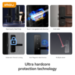 Imou – Serrure intelligente avec Plusieurs méthodes de déverrouillage | Connexion – Imou Smart Lock K1S-W