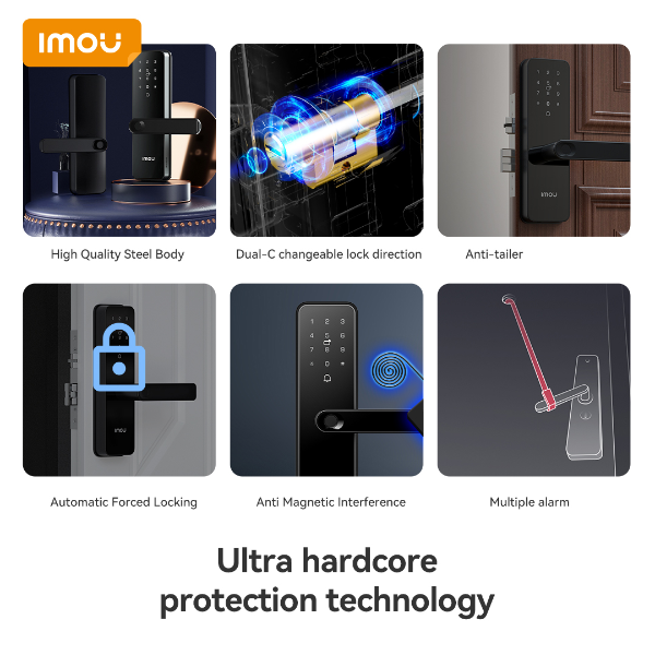 Imou – Serrure intelligente avec Plusieurs méthodes de déverrouillage | Connexion – Imou Smart Lock K1S-W