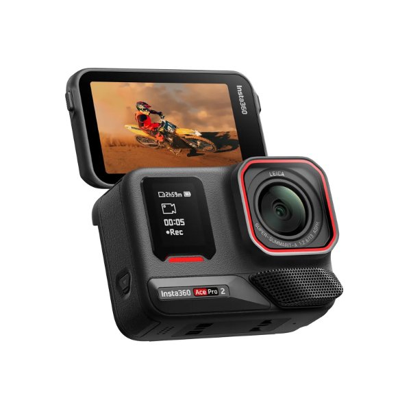 Caméra d’action 8K – Objectif Leica Summarit 13 mm f/2,6 – Stabilisation FlowState – Insta360 Ace Pro 2 Pack Standard Double batterie