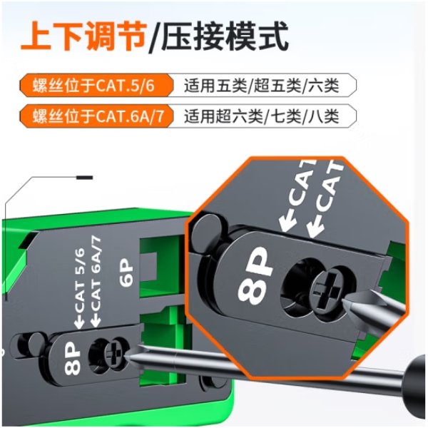 Pince à sertir pour câbles réseau RJ45 de catégorie 5/6/7 – JiNGHUA JH-P707
