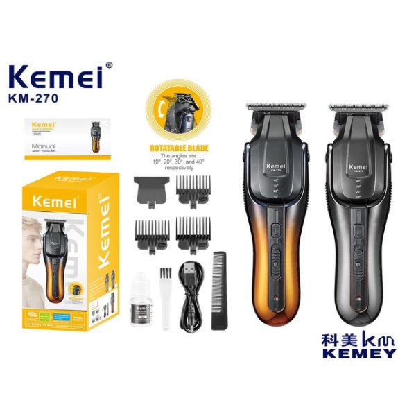 Tondeuse sans fil rechargeable – KEMEI KM-270