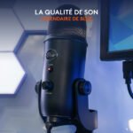 Micro à 3 capsules électrostatiques – directivité multiple – USB – sortie casque – pour – Logitech Blue Yeti USB