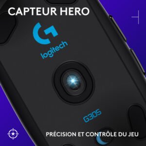 Souris sans fil pour gamer – droitier – capteur optique 12000 dpi – 6 boutons – Logitech G G304 LIGHTSPEED Wireless Gaming Mouse (Original)