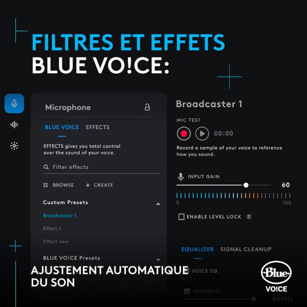 Micro supercardioïde USB – rétroéclairage RGB – Logitech G Yeti GX USB