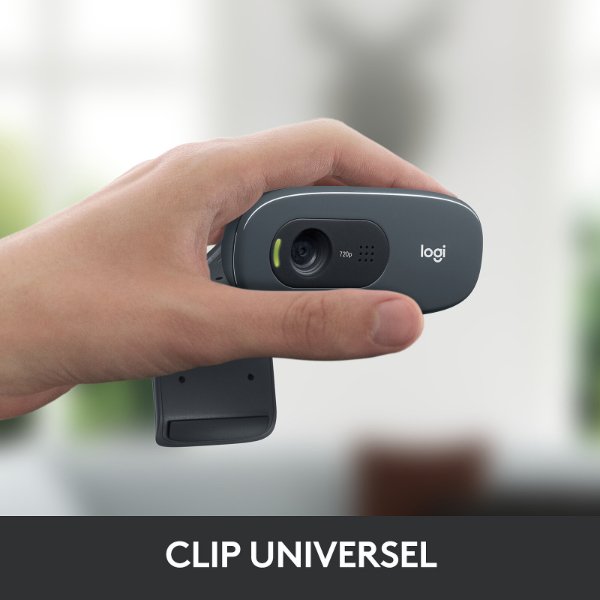 Webcam HD 720p compatible Facebook/Skype/MSN – Logitech HD Webcam C270
