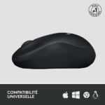 Souris sans fil – ambidextre – capteur optique 1000 dpi – 3 boutons – Logitech M220 Silent (Original)