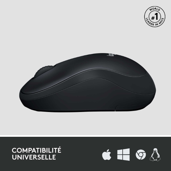 Souris sans fil – ambidextre – capteur optique 1000 dpi – 3 boutons – Logitech M220 Silent (Original)