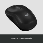 Souris sans fil – ambidextre – capteur optique 1000 dpi – 3 boutons – Logitech M220 Silent (Original)