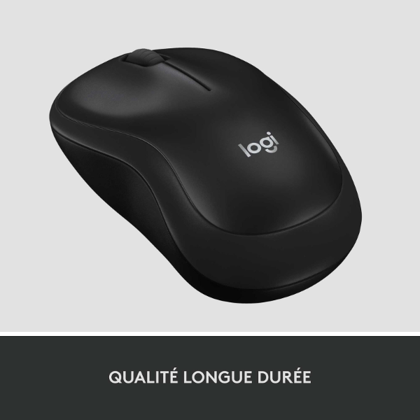 Souris sans fil – ambidextre – capteur optique 1000 dpi – 3 boutons – Logitech M220 Silent (Original)