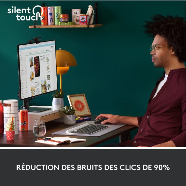 Souris sans fil – droitier – capteur optique 2000 dpi – 5 boutons – Logitech M650 (Original)