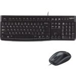 Ensemble clavier + souris filaire – résistant aux éclaboussures – QWERTY, Anglais – Logitech MK120 (Original)