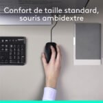 Ensemble clavier + souris filaire – résistant aux éclaboussures – QWERTY, Anglais – Logitech MK120 (Original)