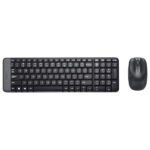 Ensemble clavier + souris sans fil connectivité avec Dongle USB – QWERTY, Anglais – Logitech MK220 (Original)