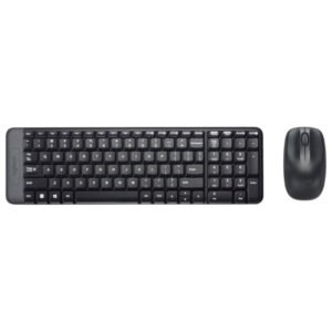 Ensemble clavier + souris sans fil connectivité avec Dongle USB – QWERTY, Anglais – Logitech MK220 (Original)