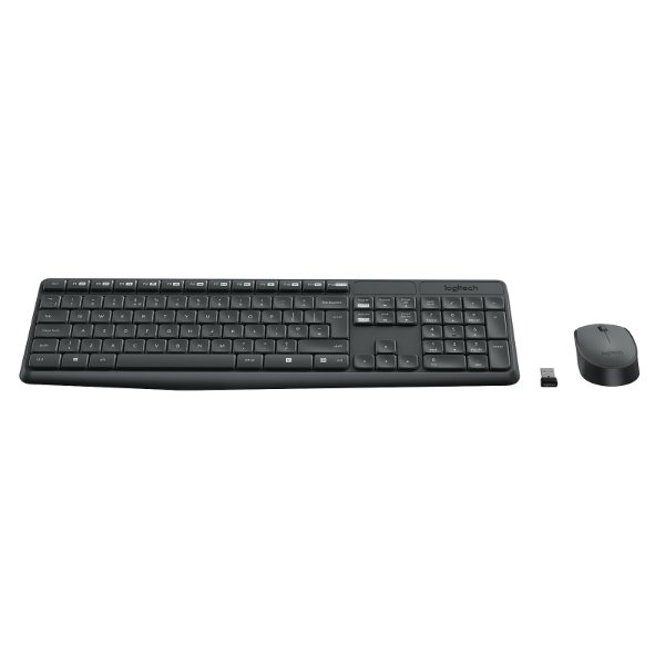 Ensemble clavier + souris sans fil connectivité avec Dongle USB – QWERTY, Anglais – Logitech MK235 (Original)