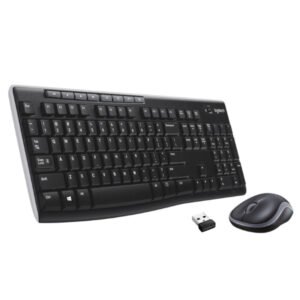Ensemble clavier + souris sans fil connectivité avec Dongle USB – QWERTY, Anglais – Logitech MK270 (Original)