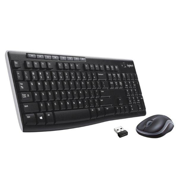 Ensemble clavier + souris sans fil connectivité avec Dongle USB – QWERTY, Anglais – Logitech MK270 (Original)