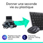 Ensemble clavier + souris sans fil connectivité avec Dongle USB – QWERTY, Anglais – Logitech MK270 (Original)