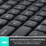 Ensemble clavier + souris sans fil connectivité avec Dongle USB – QWERTY, Anglais – Logitech MK850 Performance (Original)