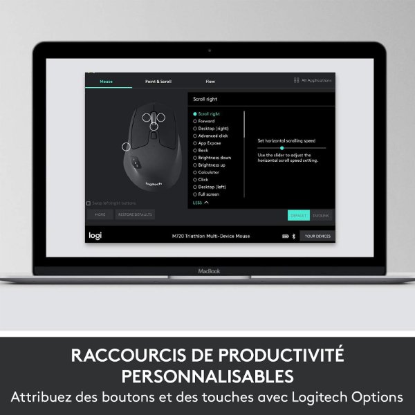 Ensemble clavier + souris sans fil connectivité avec Dongle USB – QWERTY, Anglais – Logitech MK850 Performance (Original)