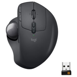 Souris sans fil / Trackball sans fil – droitier – capteur optique 440 dpi – 8 boutons – Logitech MX Ergo (Original)