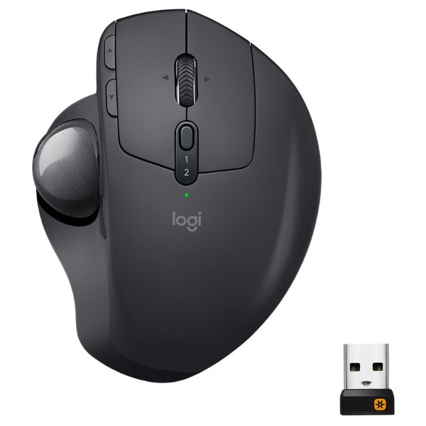 Souris sans fil / Trackball sans fil – droitier – capteur optique 440 dpi – 8 boutons – Logitech MX Ergo (Original)