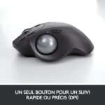 Souris sans fil / Trackball sans fil – droitier – capteur optique 440 dpi – 8 boutons – Logitech MX Ergo (Original)