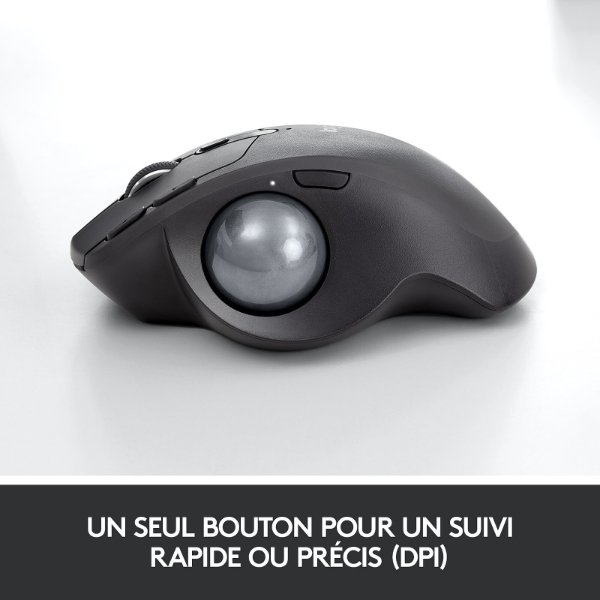 Souris sans fil / Trackball sans fil – droitier – capteur optique 440 dpi – 8 boutons – Logitech MX Ergo (Original)