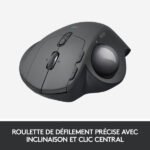 Souris sans fil / Trackball sans fil – droitier – capteur optique 440 dpi – 8 boutons – Logitech MX Ergo (Original)